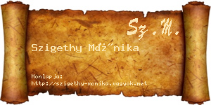 Szigethy Mónika névjegykártya