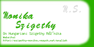 monika szigethy business card